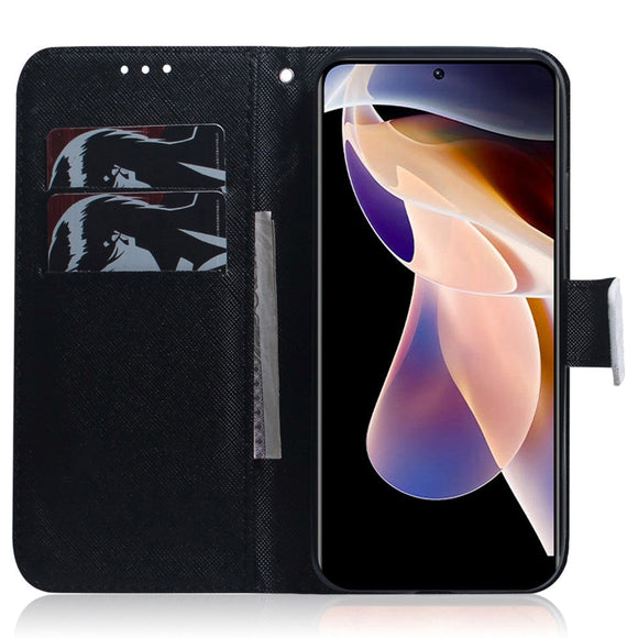 Google Pixel 6 Pro Læder Cover m. Pung & Print - Hund & Ulv
