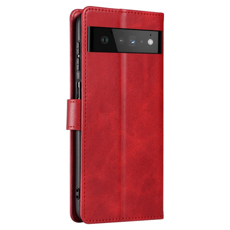 Google Pixel 6 Pro Kunstlæder Cover m. Pung - Rød