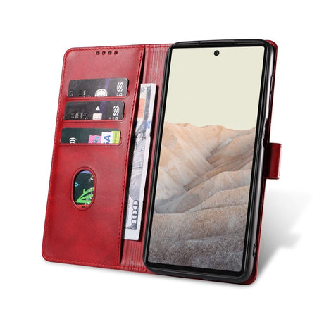 Google Pixel 6 Pro Kunstlæder Cover m. Pung - Rød