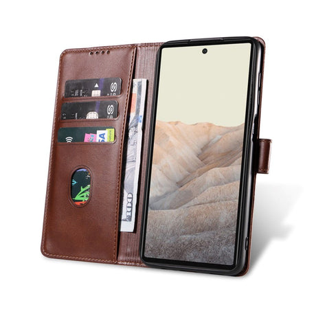 Google Pixel 6 Pro Kunstlæder Cover m. Pung - Brun