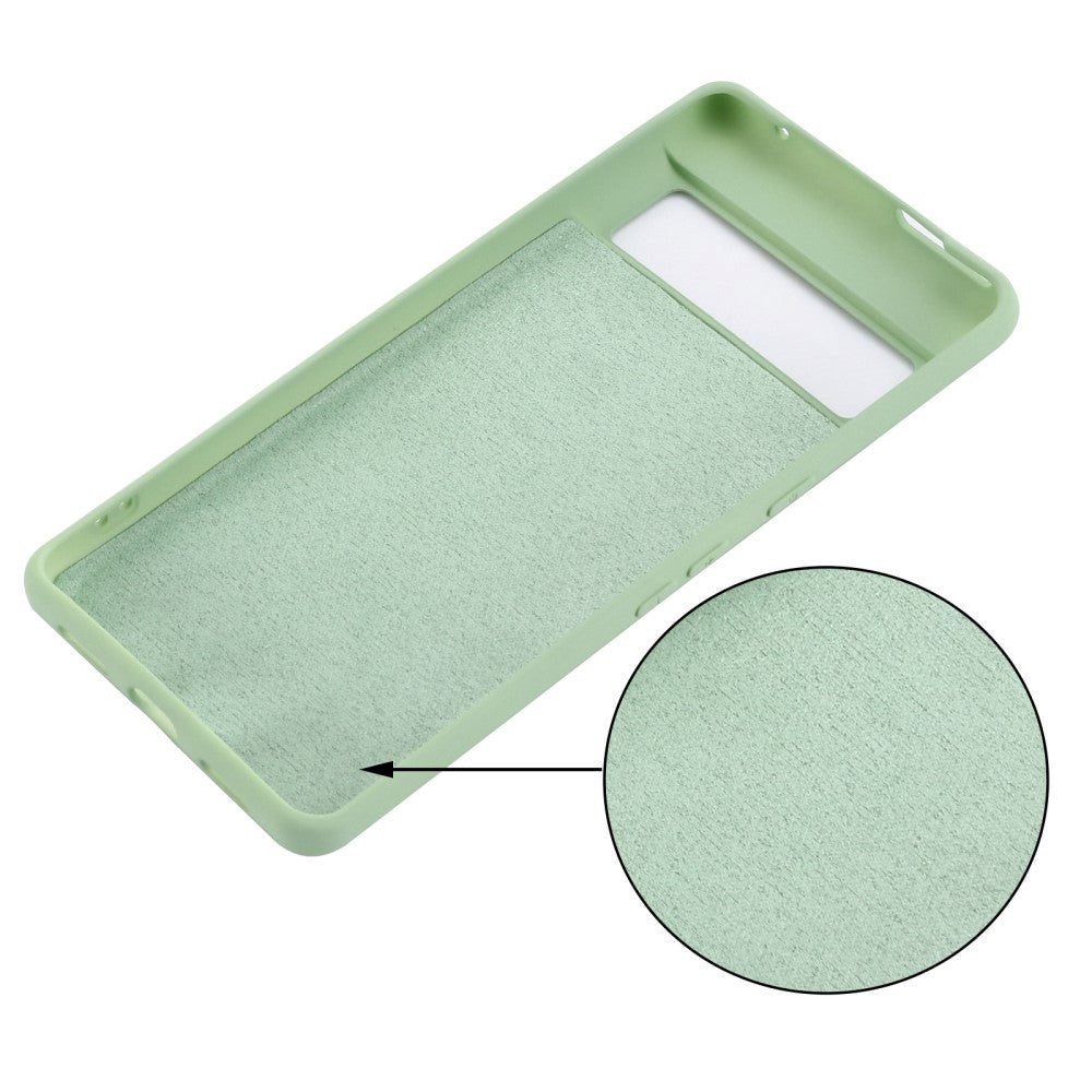 Google Pixel 7 Liquid Silikone Cover m. Strop - Grøn