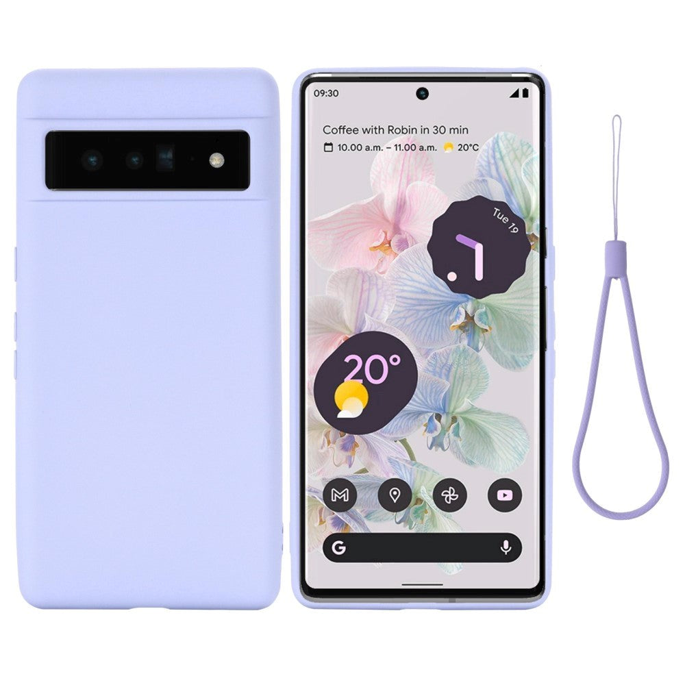 Google Pixel 7 Liquid Silikone Cover m. Strop - Lilla