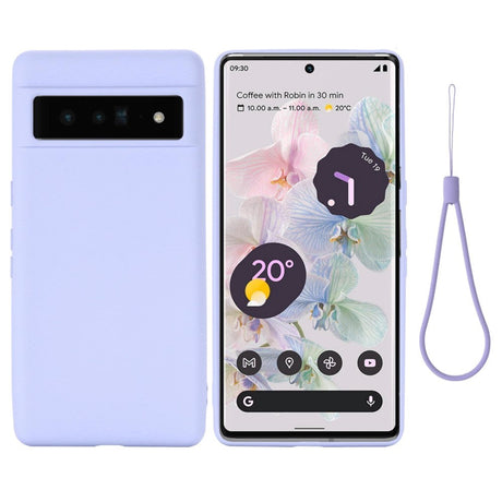 Google Pixel 7 Liquid Silikone Cover m. Strop - Lilla