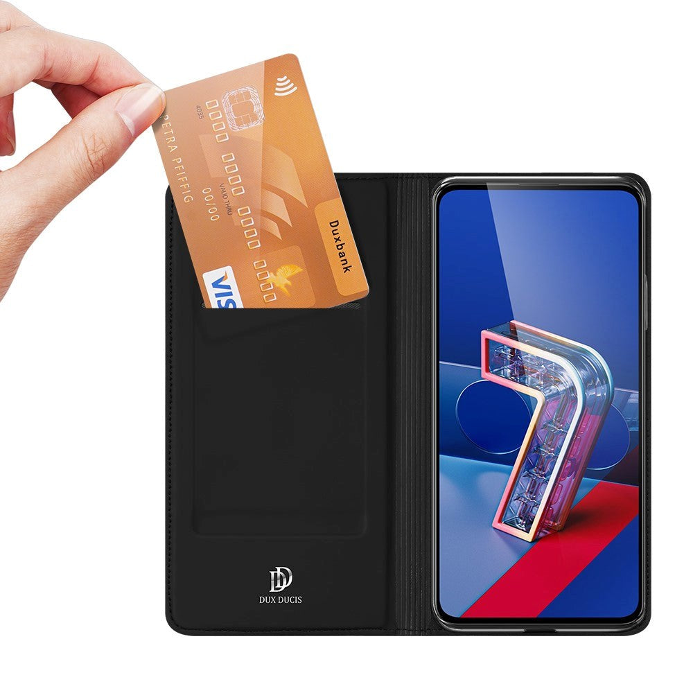 Asus Zenfone 7 ZS670KS / 7 Pro ZS671KS DUX DUCIS Skin Pro Series Læder Cover m. Pung - Sort
