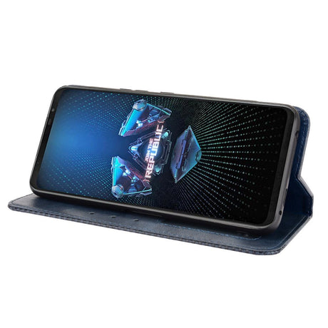 Asus ROG Phone 5 Læder Flip Cover m. Pung og Magnetisk Luk - Blå