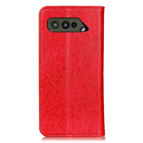 Asus ROG Phone 5 Læder Cover m. Pung - Rød