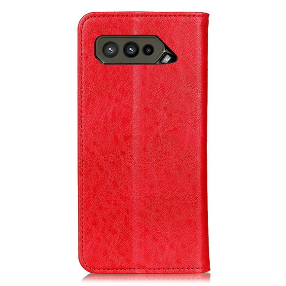 Asus ROG Phone 5 Læder Cover m. Pung - Rød