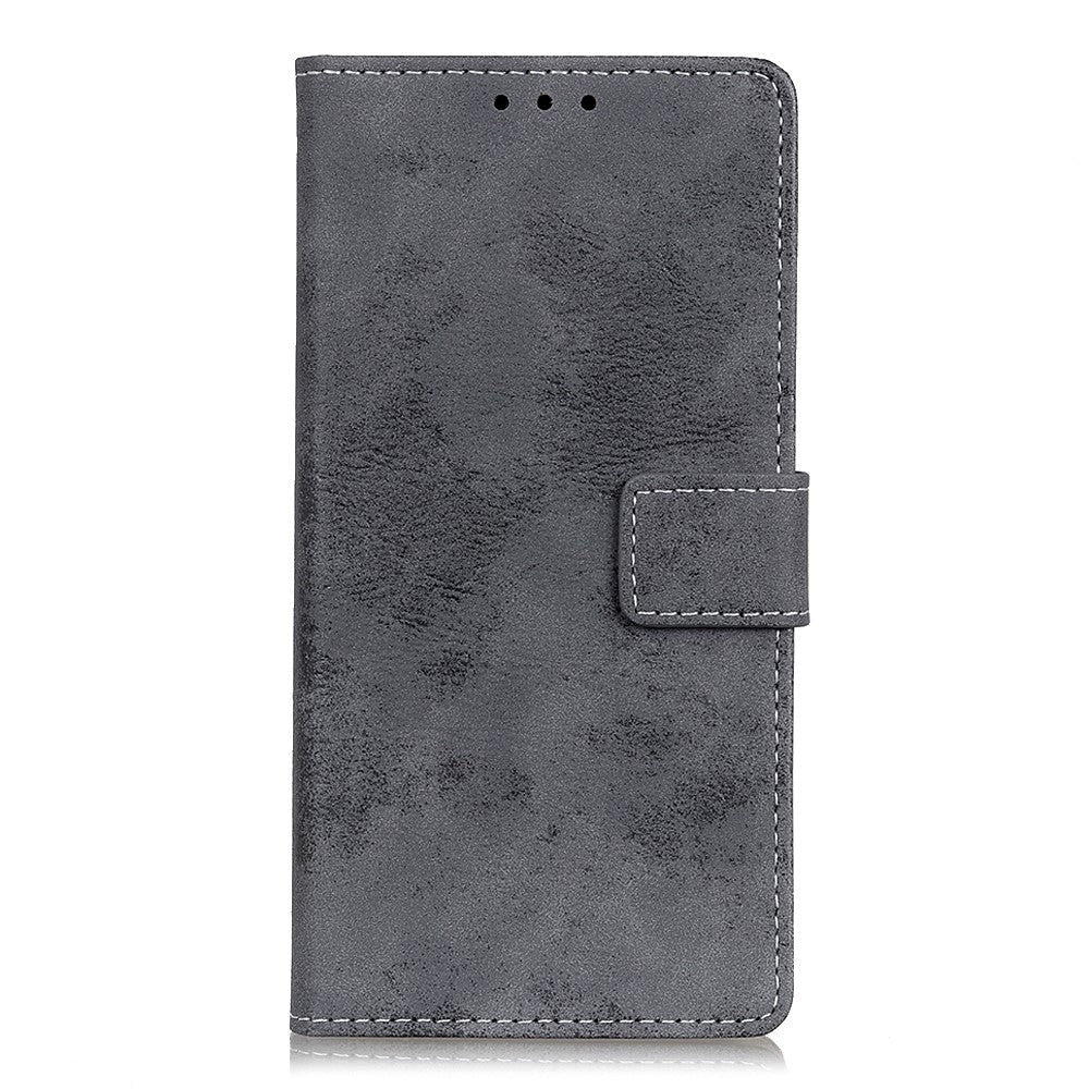 Asus ROG Phone 5 Vintage Læder Cover m. Pung - Grå