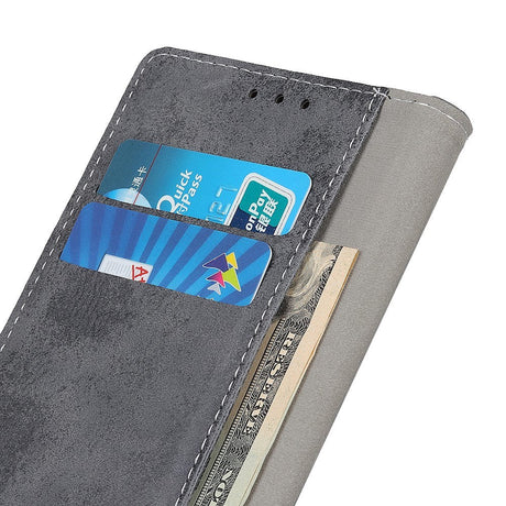 Asus ROG Phone 5 Vintage Læder Cover m. Pung - Grå