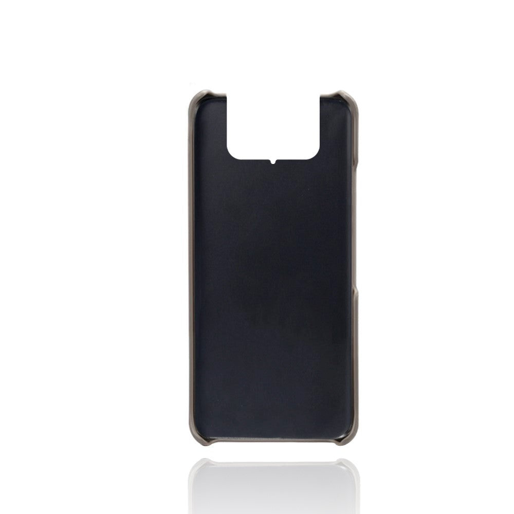 Asus Zenfone 8 Flip Imiteret Læder Cover m. Kortholder - Grå