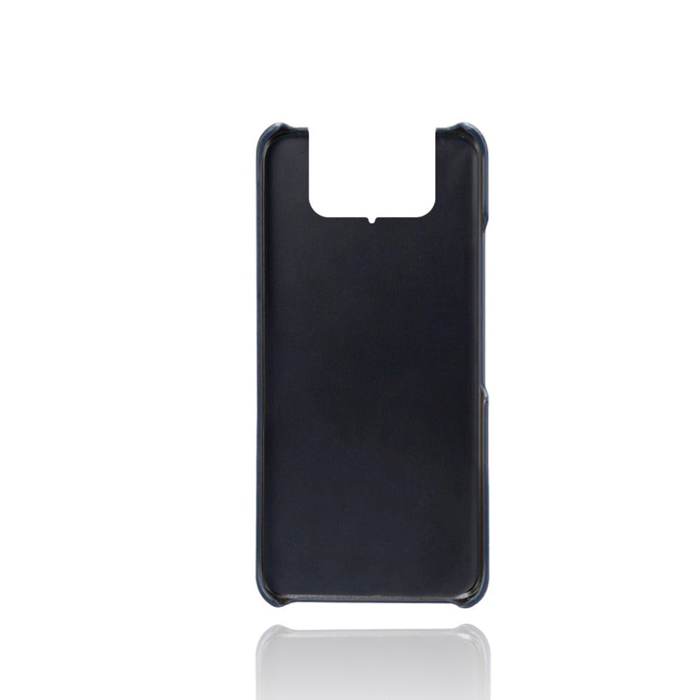 Asus Zenfone 8 Flip Imiteret Læder Cover m. Kortholder - Blå