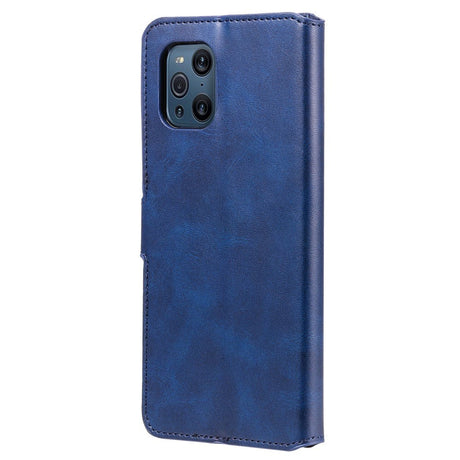 OPPO Find X3 Pro Læder Cover m. Pung & Magnetisk Luk - Blå