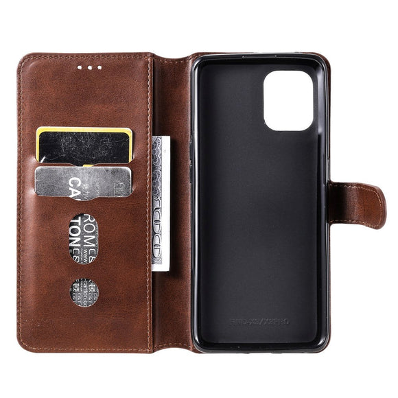 OPPO Find X3 Pro Læder Cover m. Pung & Magnetisk Luk - Brun