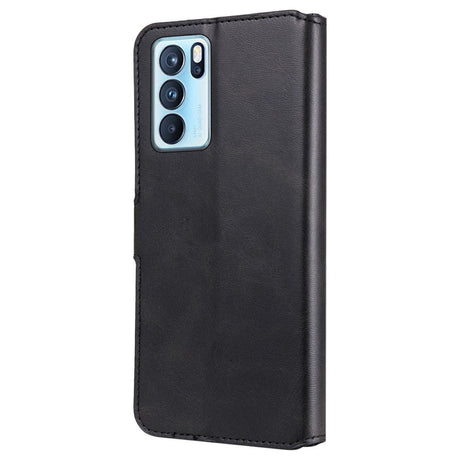 OPPO Reno6 Pro Læder Cover m. Pung & Magnetisk Luk - Sort
