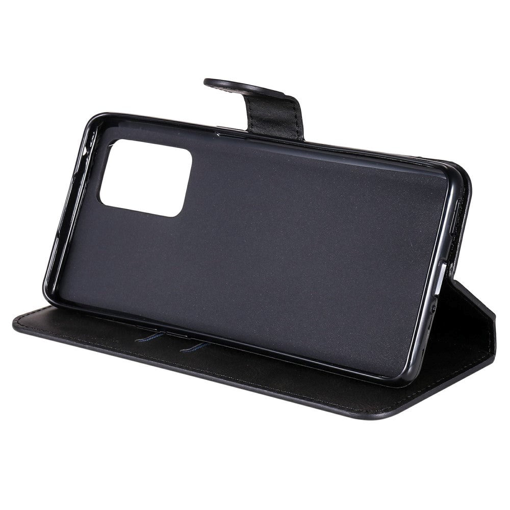 OPPO Reno6 Pro Læder Cover m. Pung & Magnetisk Luk - Sort