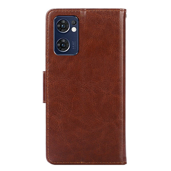OPPO Find X5 Lite Læder Cover m. Pung & Magnetisk Luk - Brun