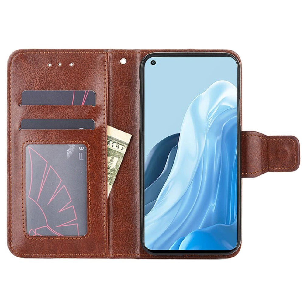 OPPO Find X5 Lite Læder Cover m. Pung & Magnetisk Luk - Brun
