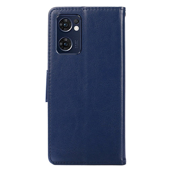OPPO Find X5 Lite Læder Cover m. Pung & Magnetisk Luk - Blå