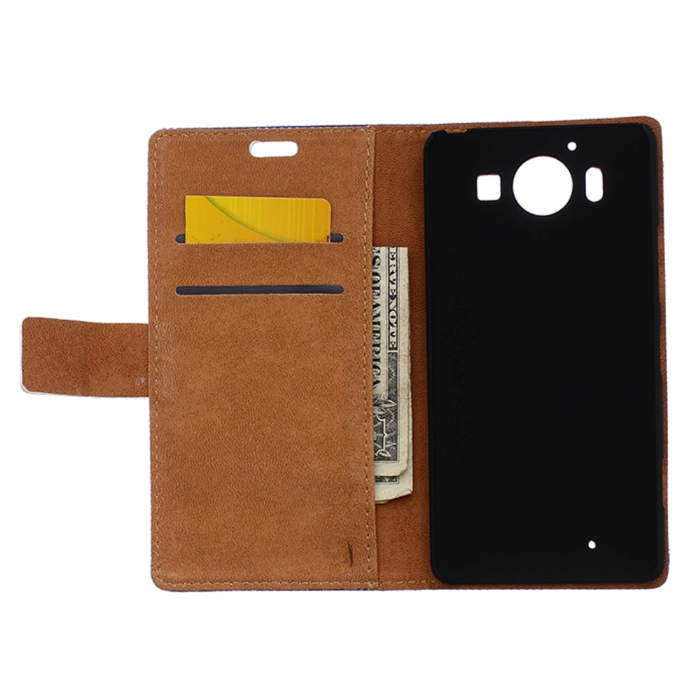Microsoft Lumia 950 Green Flower Tree Wallet Etui m. Pung