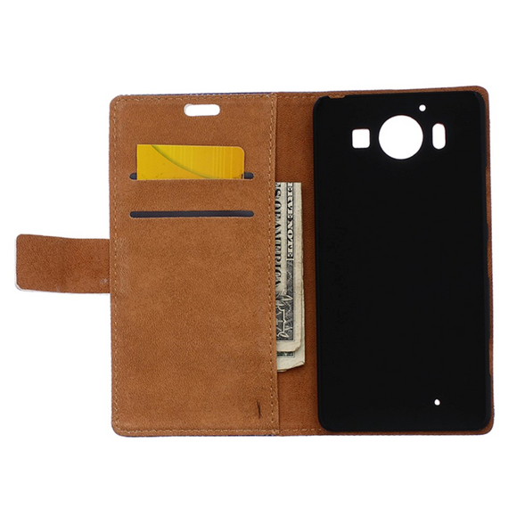 Microsoft Lumia 950 Green Flower Tree Wallet Etui m. Pung