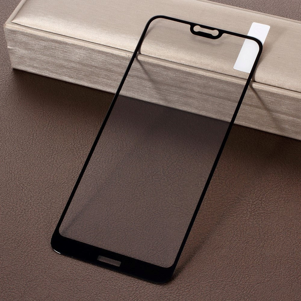 Nokia 7.1 Beskyttelsesglas - Full-Fit - Skærmbeskyttelse - Sort