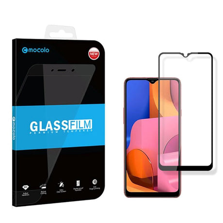 Mocolo Samsung Galaxy A20s Skærmbeskyttelse - Full Fit - Sort