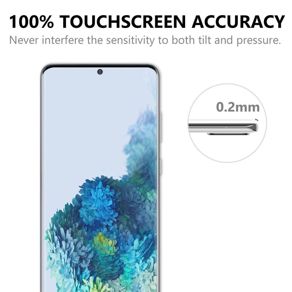 Samsung Galaxy S20 Ultra Hærdet Glas - Full-fit Skærmbeskyttelse - Sort Kant