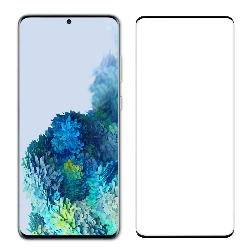 Samsung Galaxy S20 Ultra Hærdet Glas - Full-fit Skærmbeskyttelse - Sort Kant