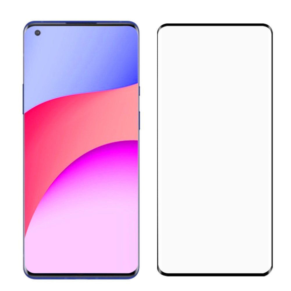 OnePlus 8 Pro Beskyttelsesglas - Full-Fit - Skærmbeskyttelse - 9H - Sort