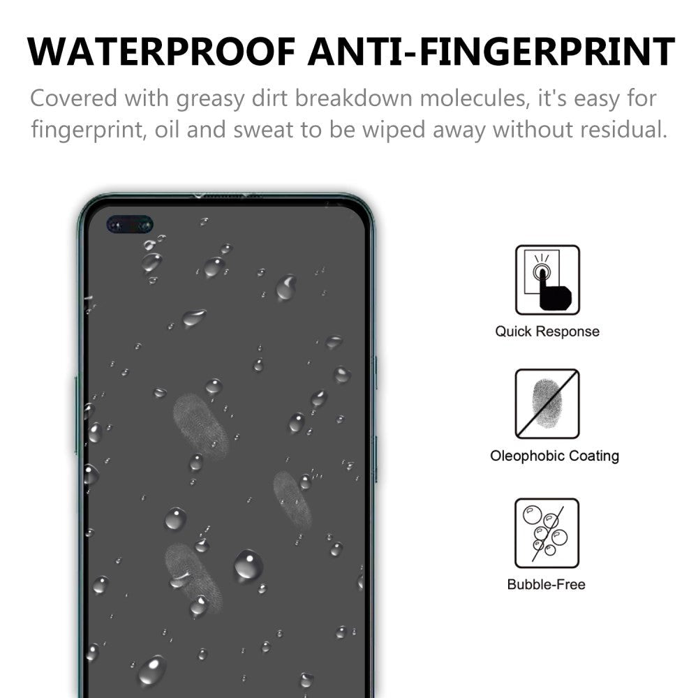 OnePlus Nord / Nord 2 (5G) Hærdet Glas - Case Friendly - Skærmbeskyttelse - Sort Ramme