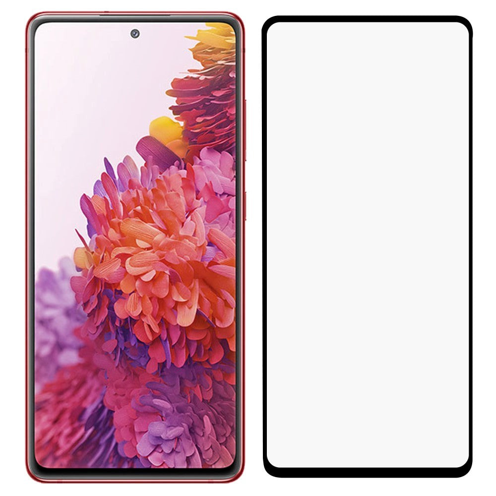 Samsung Galaxy S20 FE / S20 FE (5G) Beskyttelsesglas - Full-Fit - Skærmbeskyttelse - Gennemsigtig m. Sort Kant