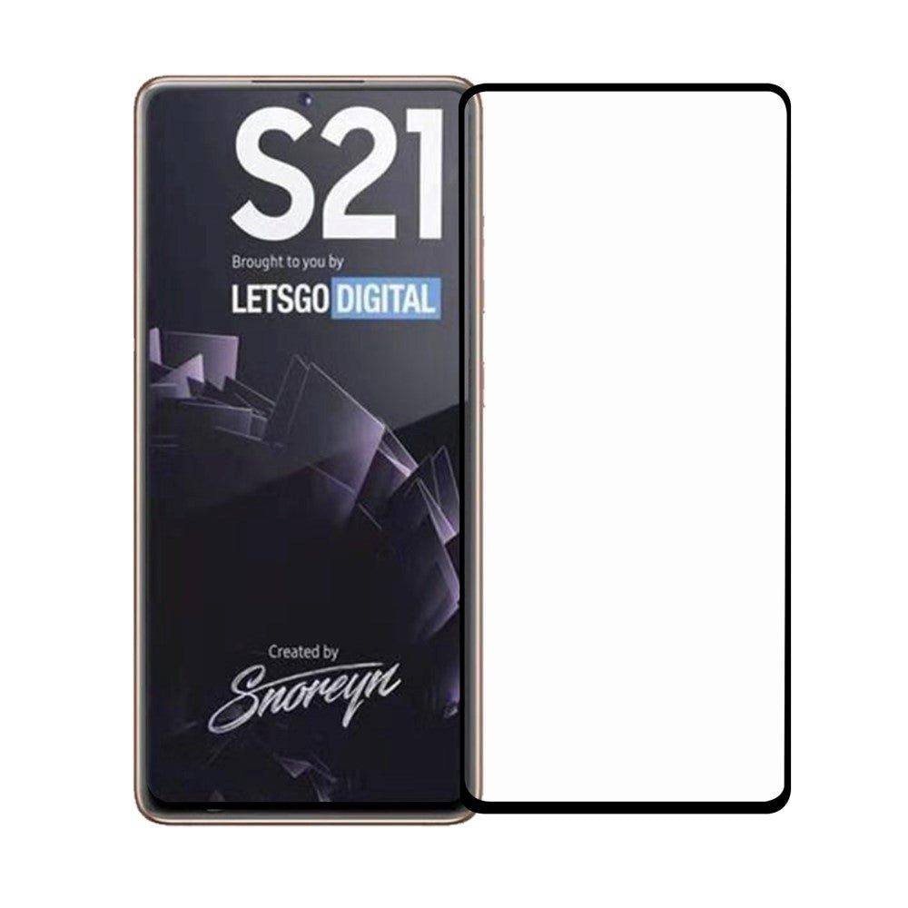 Samsung Galaxy S21 (5G) Hærdet Glas - Full-fit Skærmbeskyttelse - Sort Kant