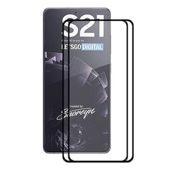 Samsung Galaxy S21 HAT PRINCE Hærdet Glas 2-pak - Full Fit - Sort Ramme