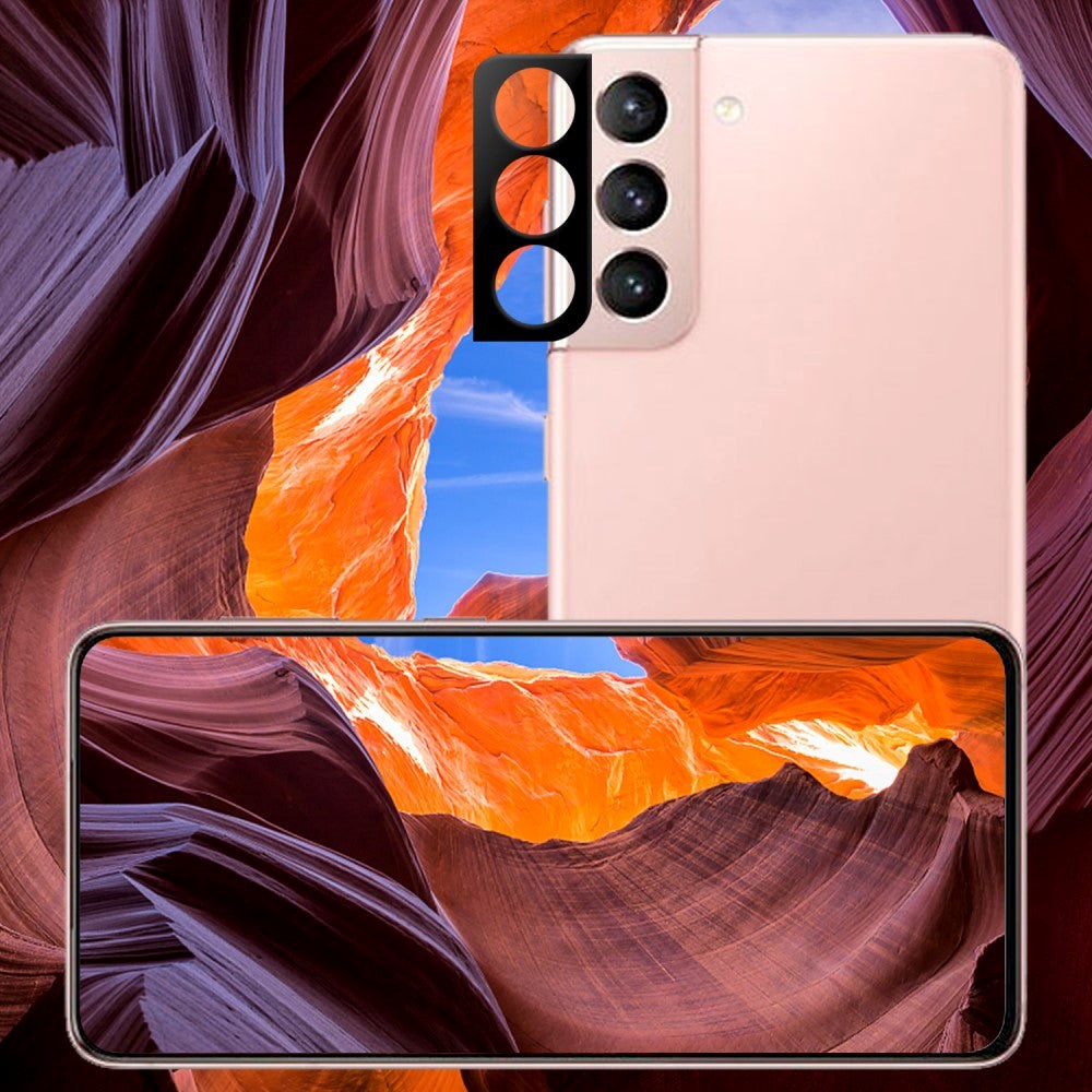 Samsung Galaxy S21 Beskyttelsesglas til Kameralinse - Sort