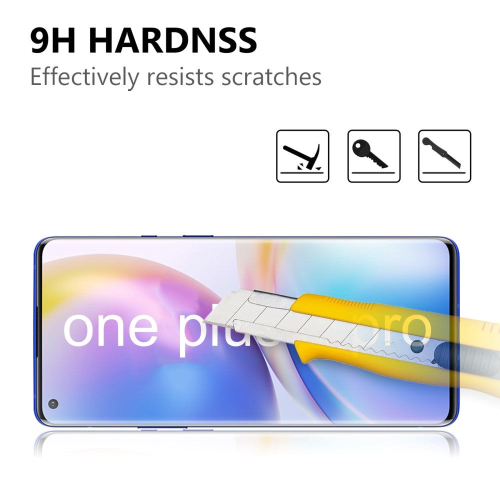 OnePlus 11 / 10 Pro / 9 Pro Arc Edge Hærdet Glas - Case Friendly - Skærmbeskyttelse - Sort Kant