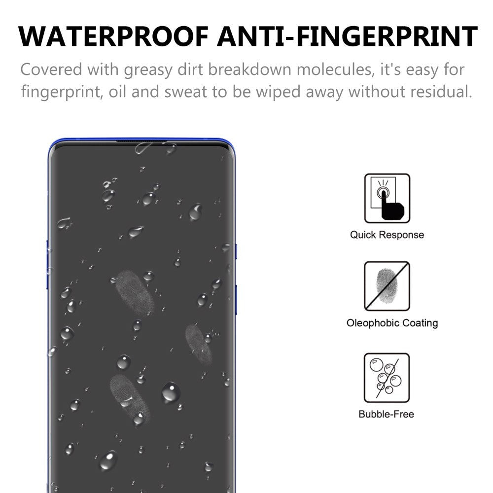 OnePlus 11 / 10 Pro / 9 Pro Arc Edge Hærdet Glas - Case Friendly - Skærmbeskyttelse - Sort Kant