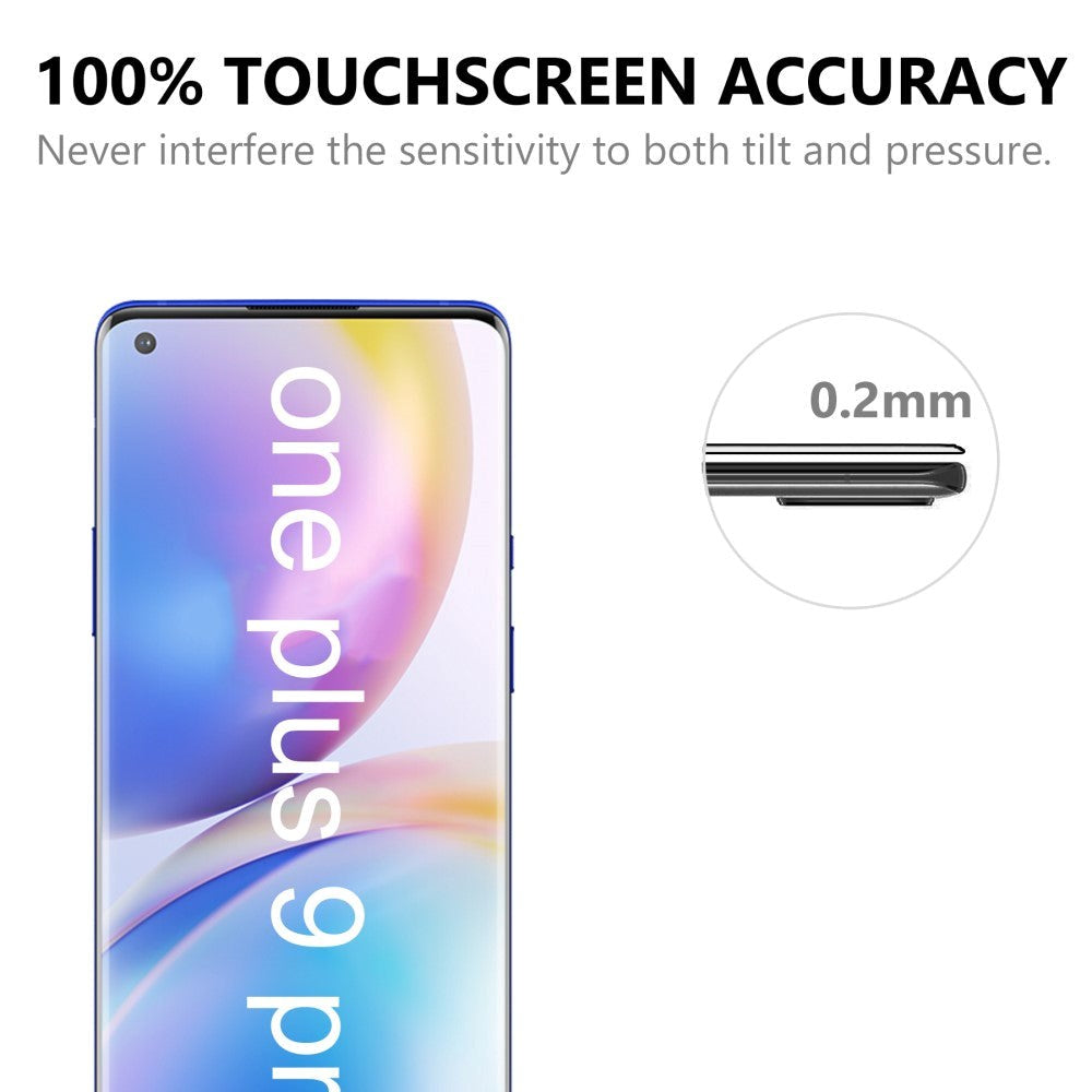 OnePlus 11 / 10 Pro / 9 Pro Arc Edge Hærdet Glas - Case Friendly - Skærmbeskyttelse - Sort Kant