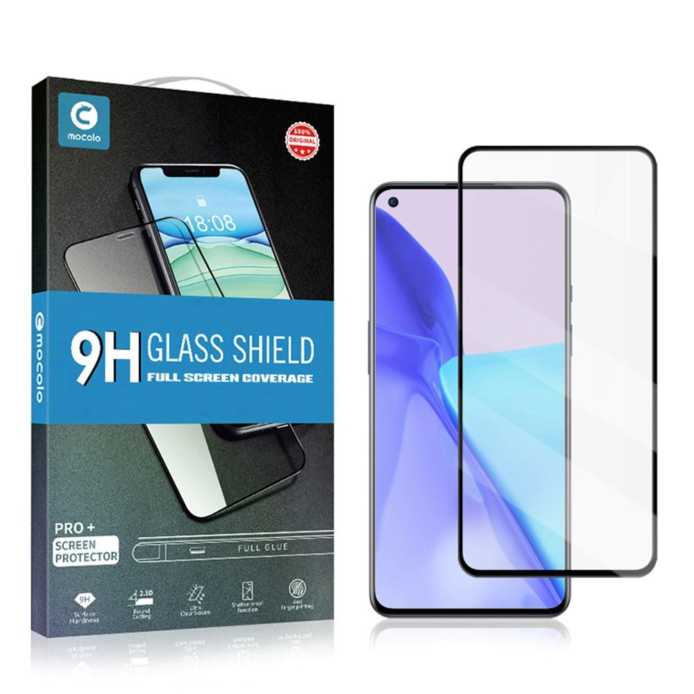 Mocolo OnePlus 9 Skærmbeskyttelse - Full Fit - Sort