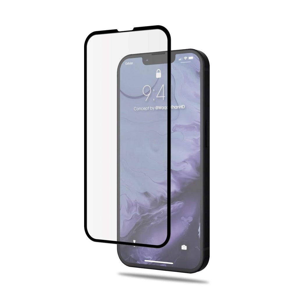 iPhone 13 Pro Max AMORUS Hærdet Glas - Case-Friendly - Sort Kant