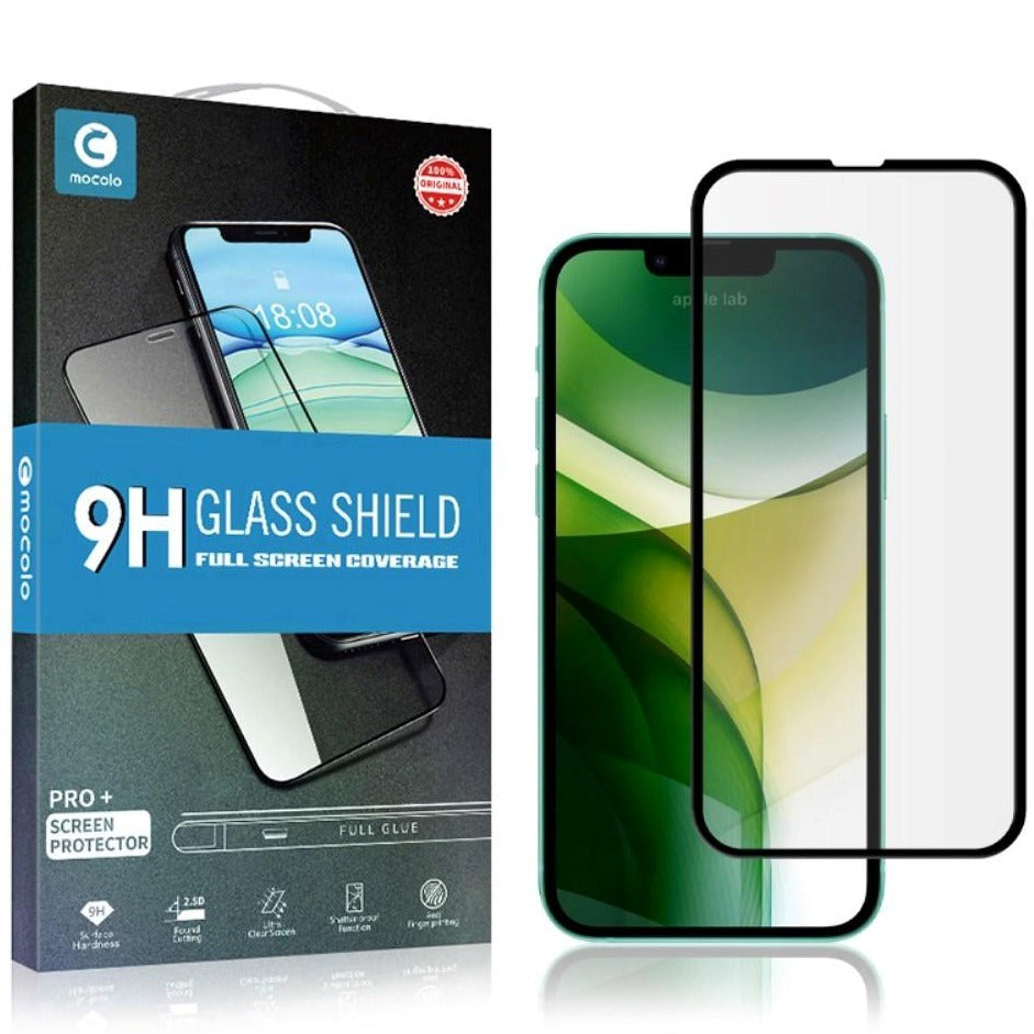 iPhone 13 / 13 Pro MOCOLO Hærdet Glas - Full-fit - Sort Kant