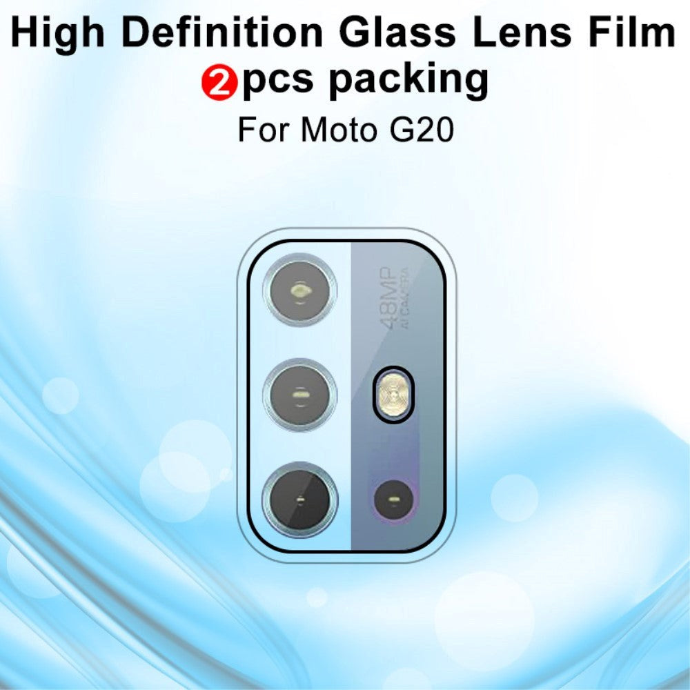 Motorola Moto G10 / G20 / G30 IMAK Beskyttelsesglas til Kameralinse - Gennemsigtig (2 stk.)