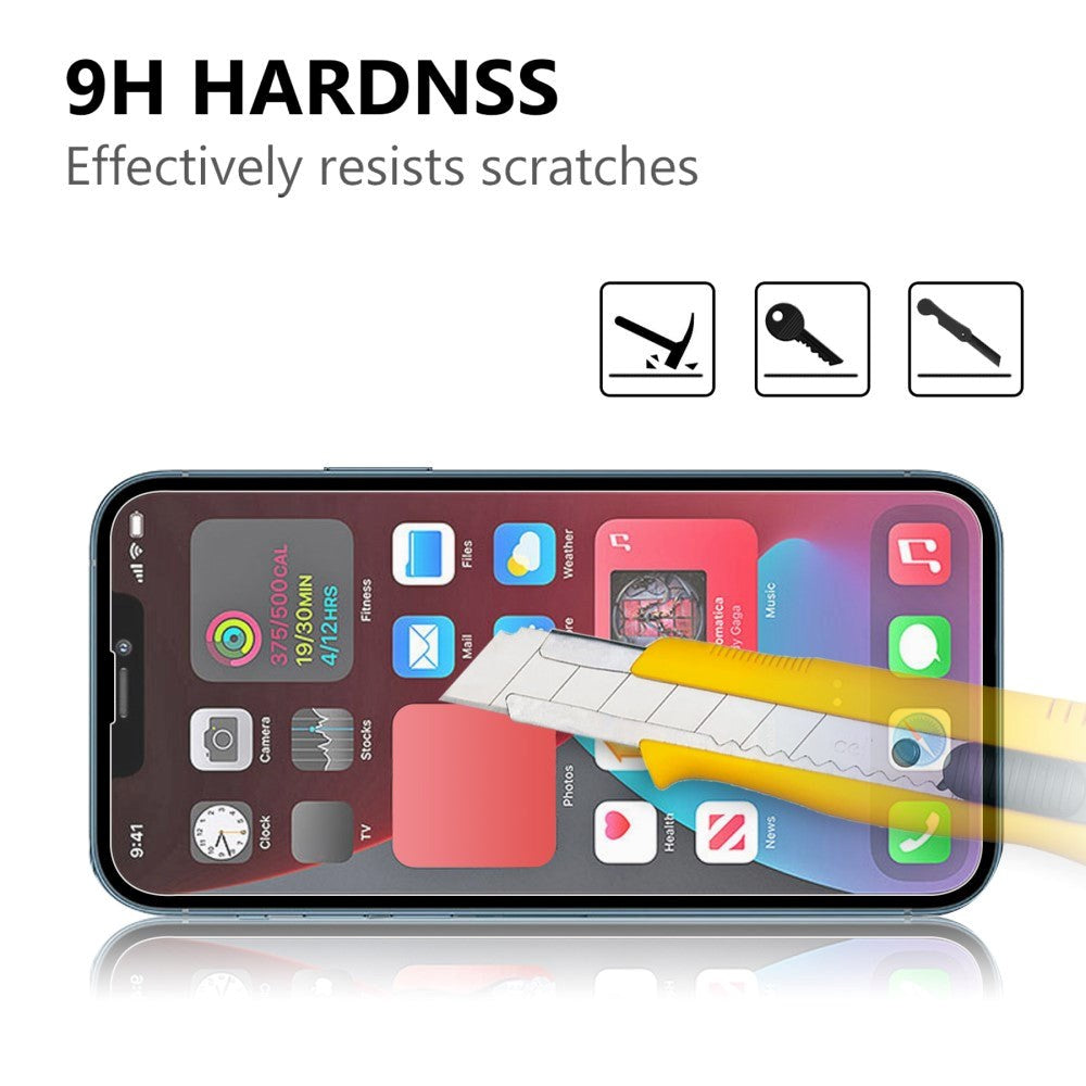 iPhone 14 / 13 / 13 Pro Case Friendly Skærmbeskyttelse - Hærdet Glas - Gennemsigtig