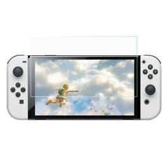 Nintendo Switch OLED Arc Edge Hærdet Glas - Skærmbeskyttelse - Gennemsigtig