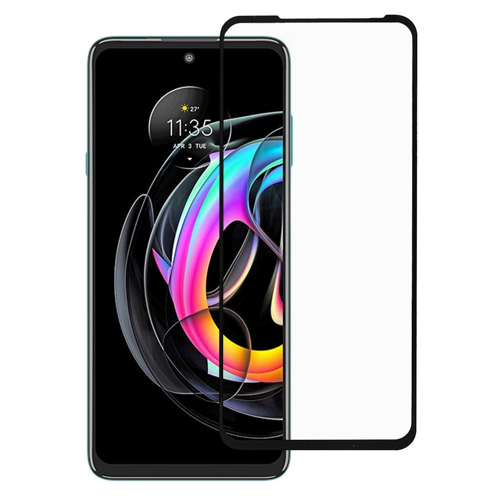 Motorola Edge 20 / 20 Pro Hærdet Glas Skærmbeskyttelse - Gennemsigtig m. Sort Kant