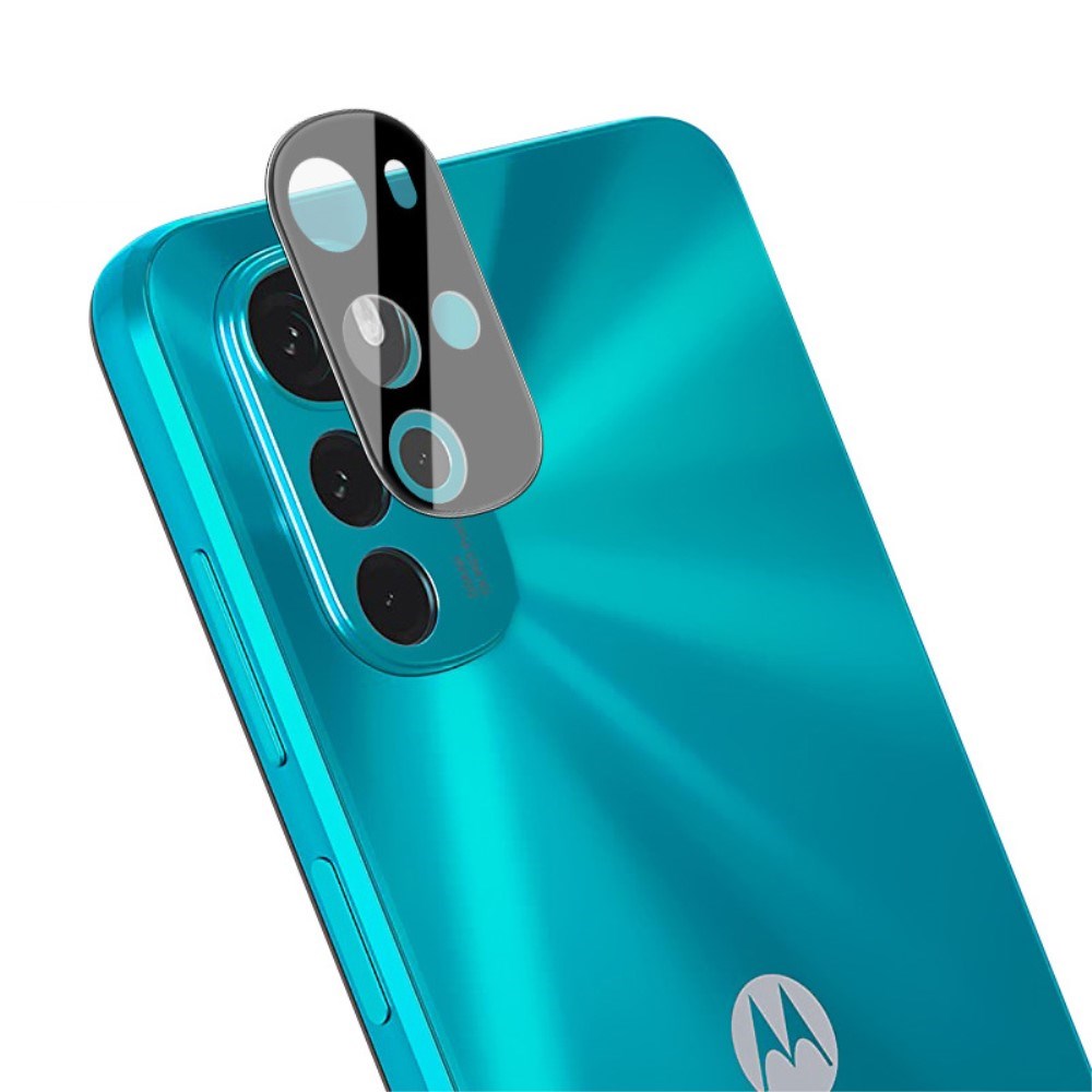 Motorola Moto G22 IMAK Beskyttelsesglas til Kameralinse - Sort Ramme
