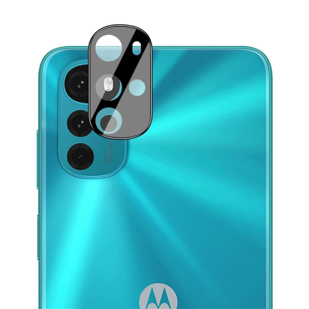 Motorola Moto G22 IMAK Beskyttelsesglas til Kameralinse - Sort Ramme