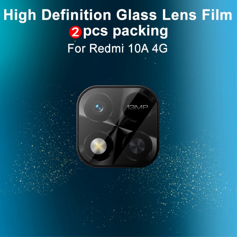 Xiaomi Redmi 10A IMAK Beskyttelsesglas til Kameralinse - Gennemsigtig (2 stk.)