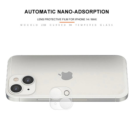iPhone 14 / 14 Plus Mocolo Beskyttelsesglas til Kameralinse - Case Friendly - Gennemsigtig