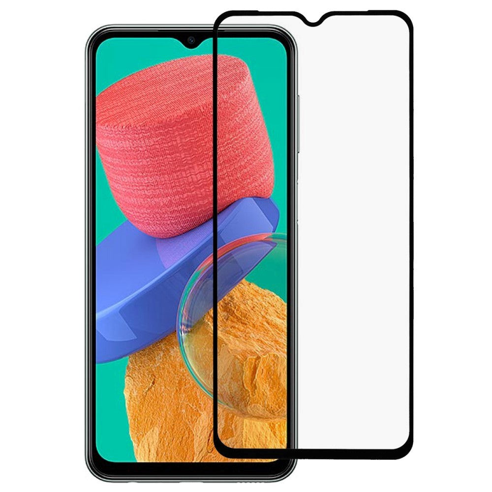 Samsung Galaxy M33 Arc Edge Hærdet Glas Skærmbeskyttelse - Case Friendly - Sort Kant