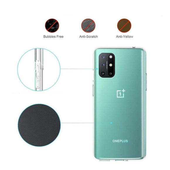 OnePlus 8T Fleksibelt Plastik Cover - Gennemsigtig